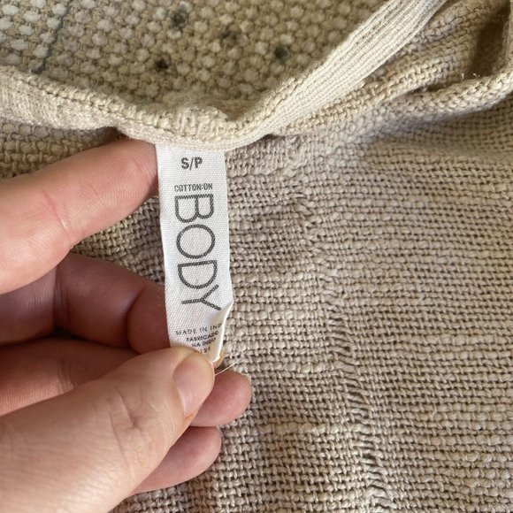 Cotton On Body Woven Top & Shorts Outfit Set Matching Small Cropped Bell Sleeve - Picture 5 of 14